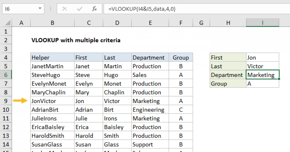 Name In Vlookup